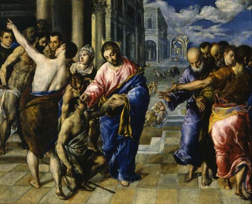 Healing of the Man Born Blind   El Greco 1573